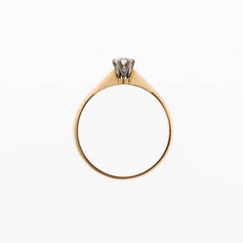 RING, 14K guld, briljantslipad diamant 0,25 ct, Kultakeskus, Tavaastehus.
