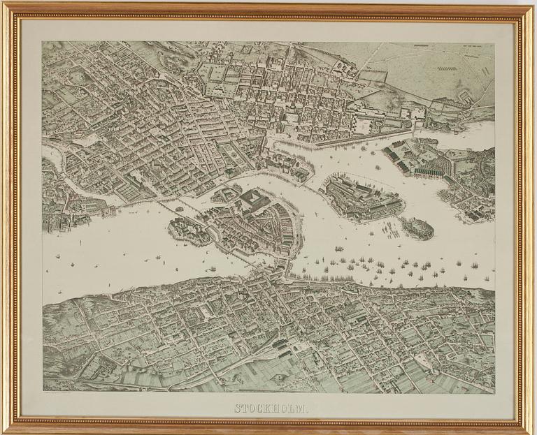 KARTA, litografi, Centraltryckeriet, 1900-tal.