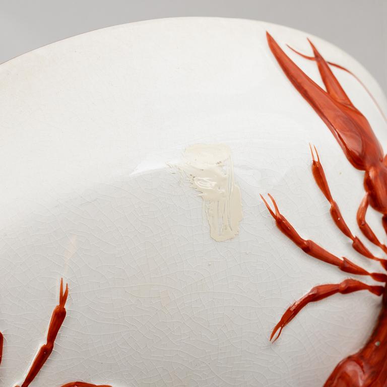 An eleven-piece crayfish service, Rörstrand, early 20th century.