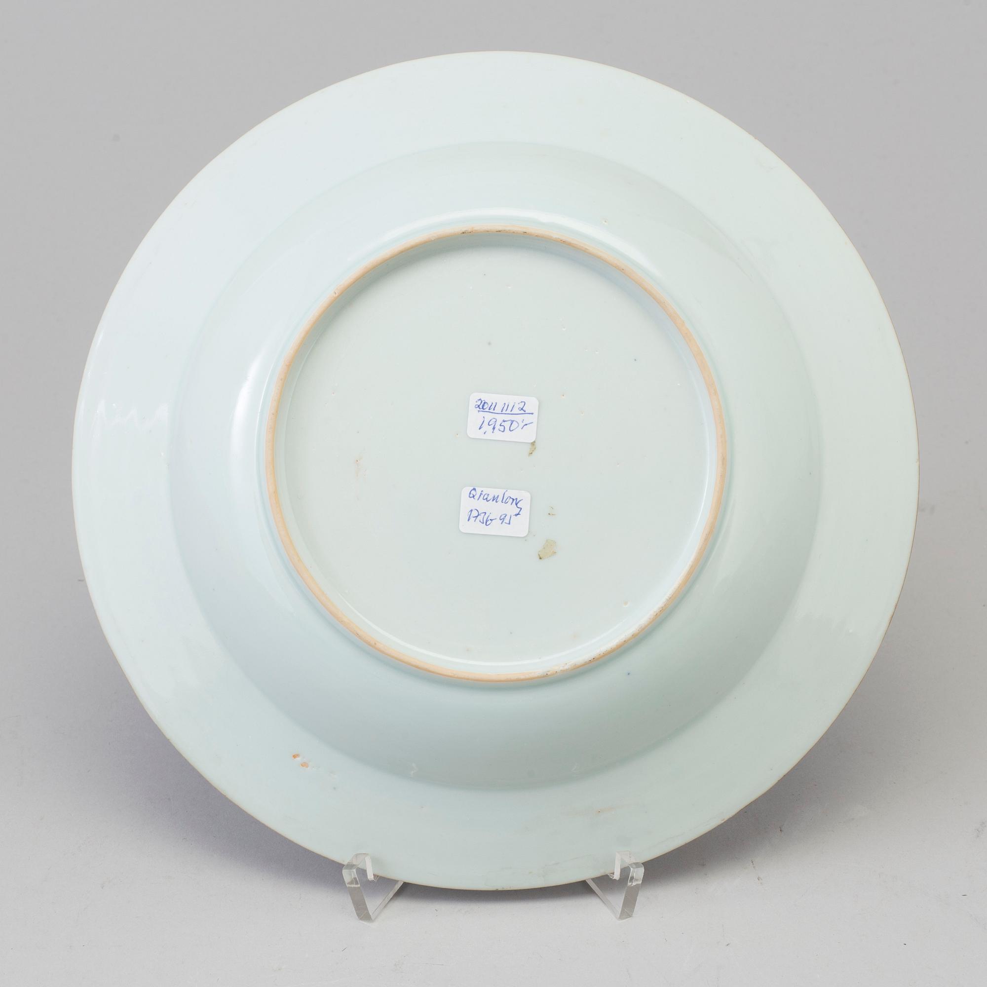 A blue and white soup dish, Qing dynasty, Qianlong (1736-95).