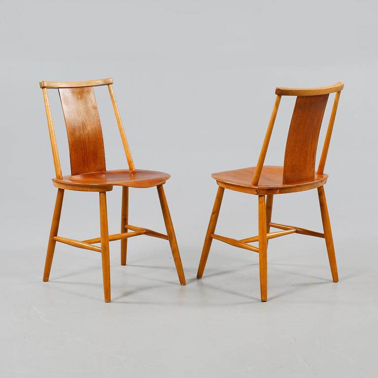 STOLAR, 4 st, "Tallåsenstolen", Jan Hallberg, AB Tallåsen, 1960-tal.