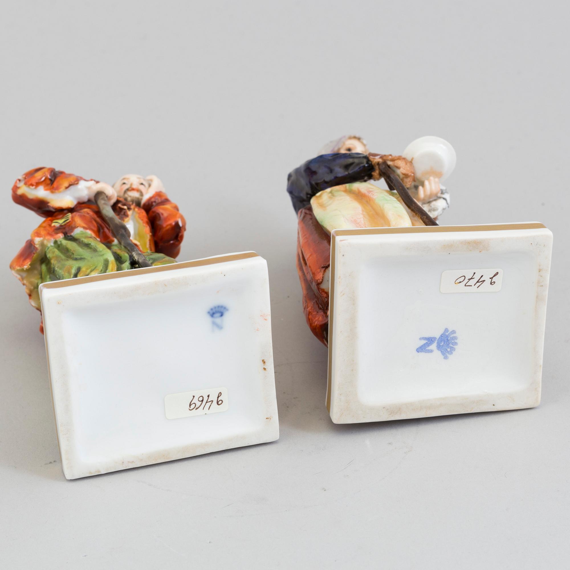 Two German porcelain figurines, 20th century.