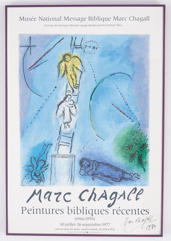 Marc Chagall, poster. Signed and dated 1980.