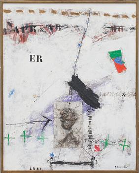 JAMES COIGNARD, olja samt applikation på duk, signerad.