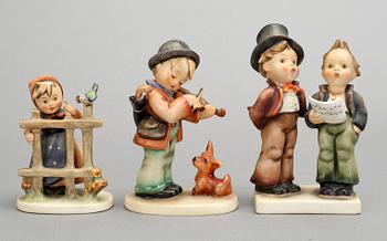 PARTI FIGURINER, 7 st, porslin, MJ Hummel, Goebel, Tyskland, 1900-talets andra hälft.