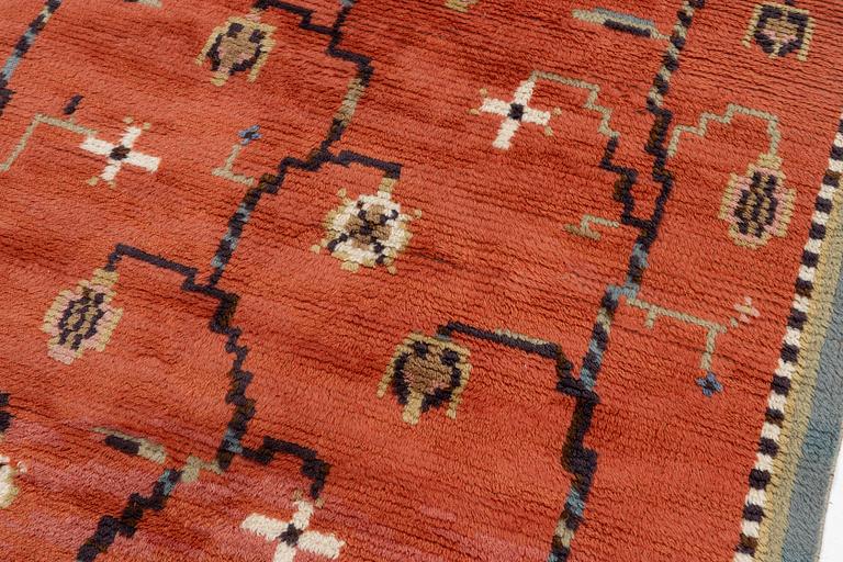 Märta Gahn, rug, knotted pile (rya), c 159 x 150 cm, signed MG.