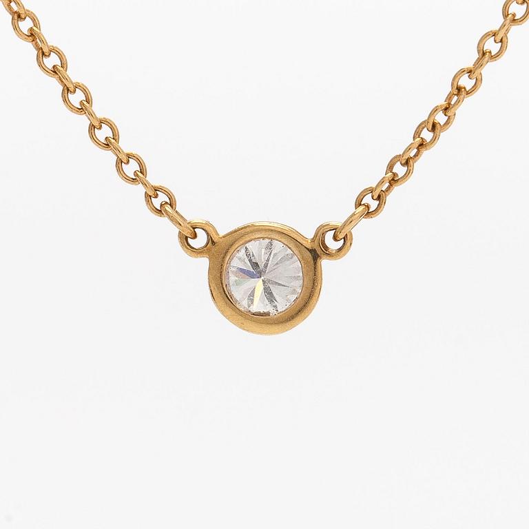 Tiffany & Co, Elsa Peretti, kaulakoru, "Diamonds by the Yard", 18K kultaa ja briljanttihiottu timantti.