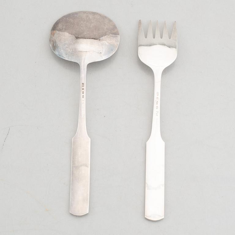 Anders Ericsson, salladsbestick, silver, Kristianstad 1969.