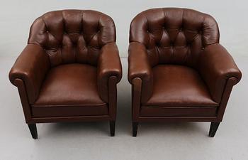 FÅTÖLJER, 1 par, 1900-talets mitt.