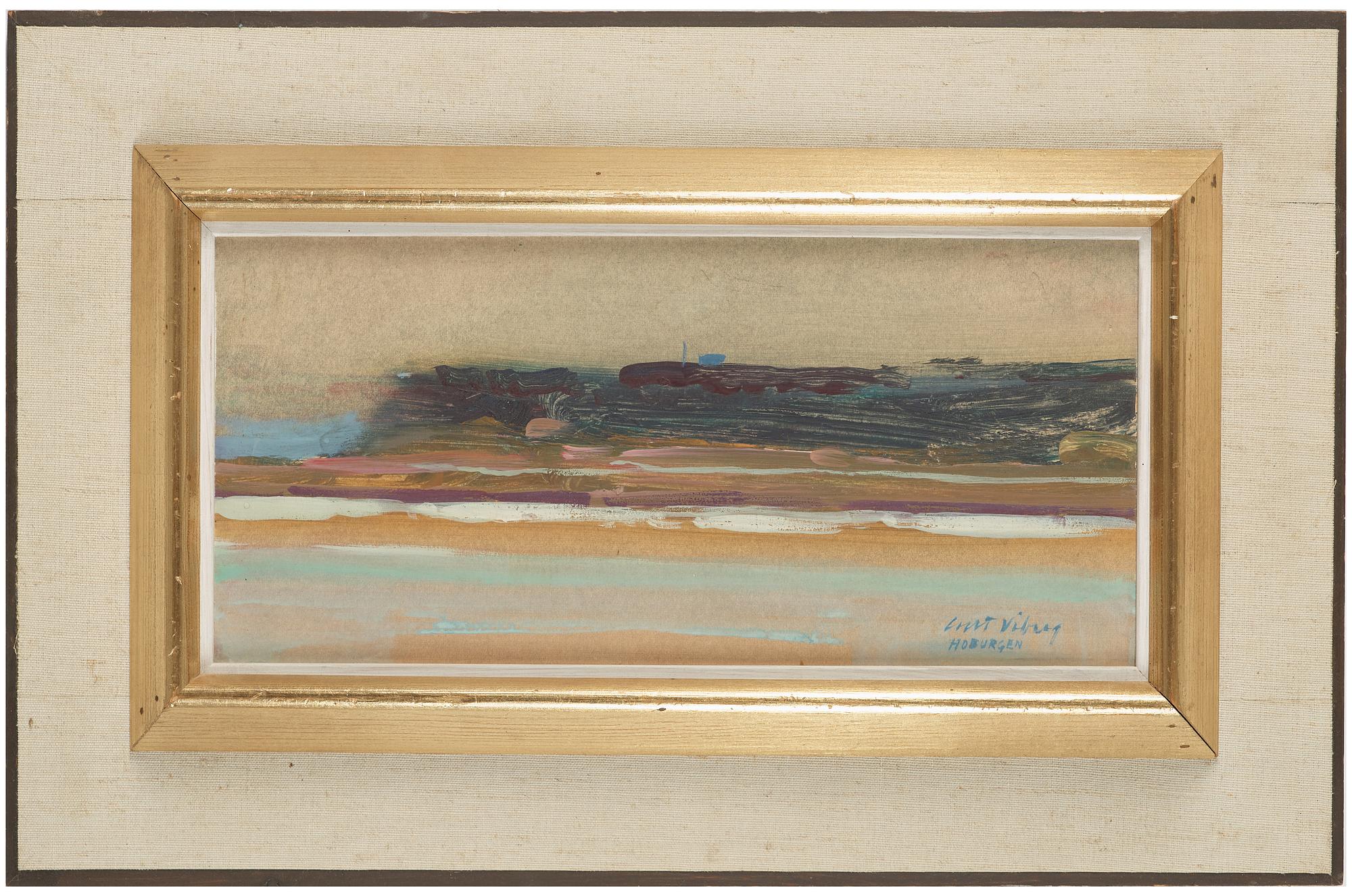 CURT VIBERG, olja på pannå, sigerad.