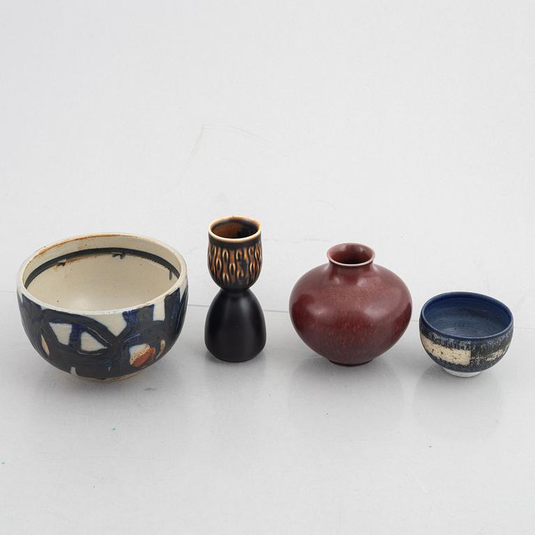 Royal Copenhagen,  a set of stoneware, 2 vases and 2 bowls, Denmark.