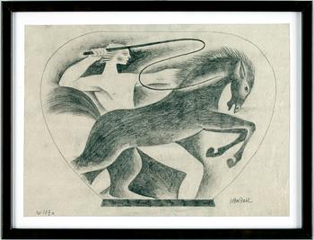 OSCAR DAHL, teckningar, 7 st. Sign, varav 5 dat 1937.