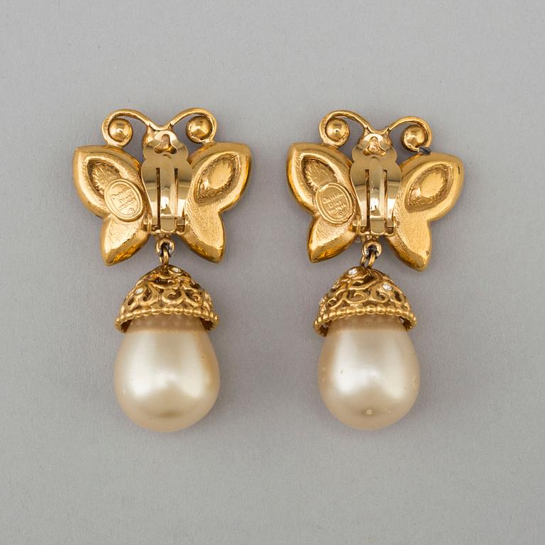 CHRISTIAN DIOR, earrings, 1990's.