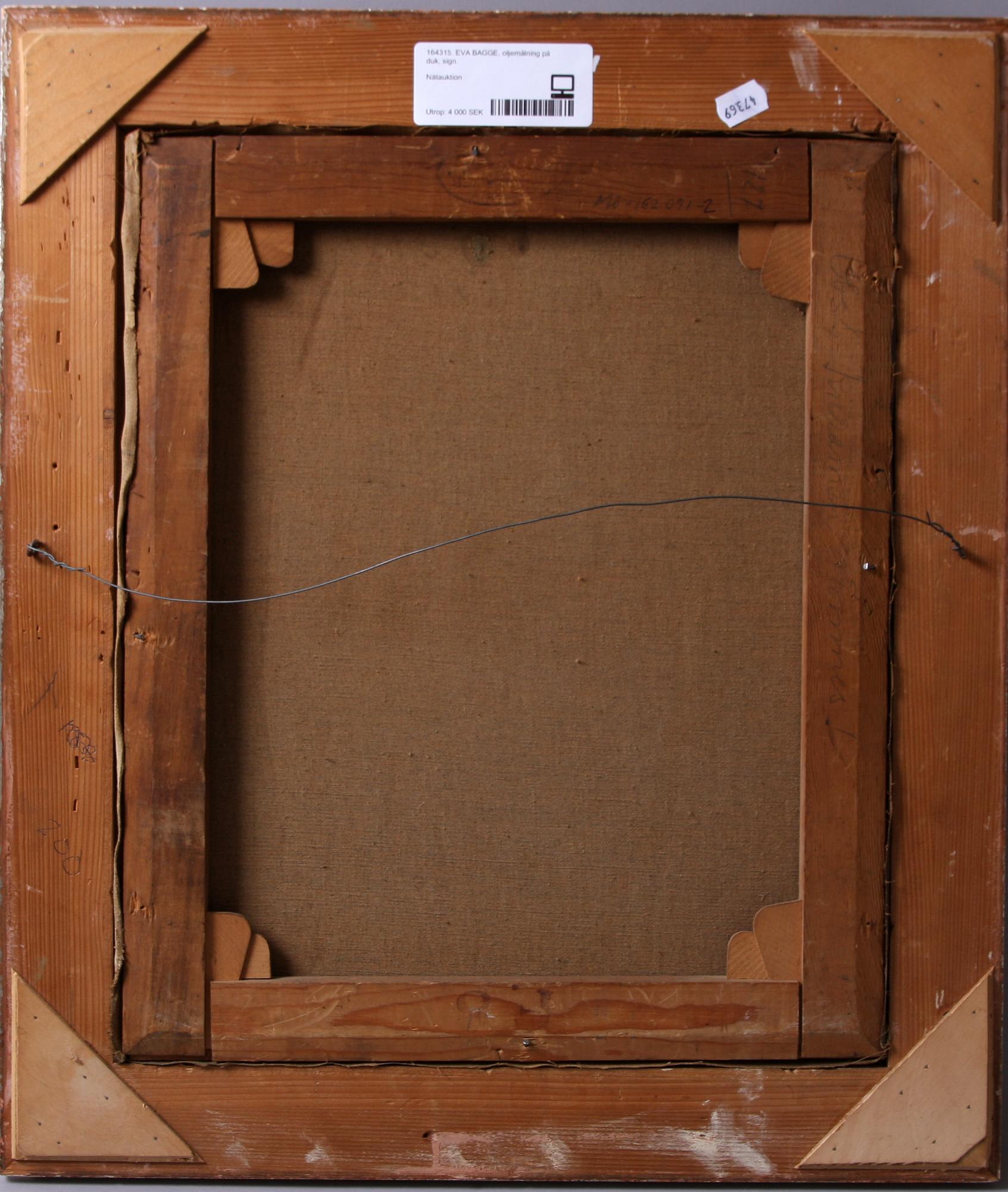 EVA BAGGE, oljemålning på duk, sign.