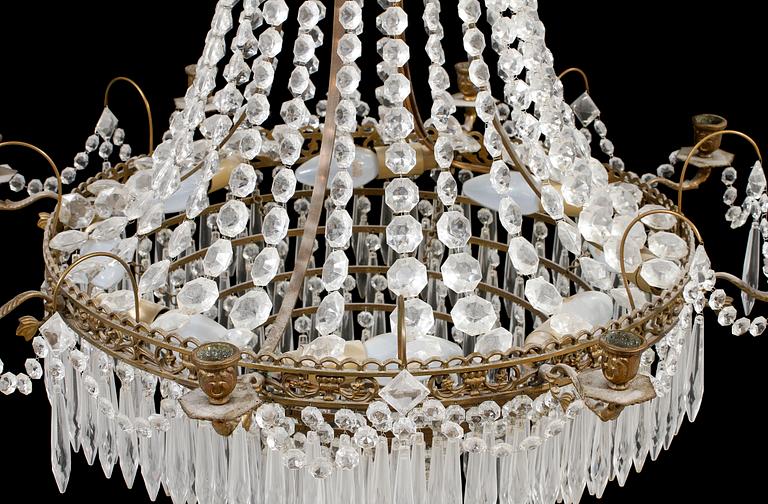 LJUSKRONA, empirestil, 1900-talets första hälft. Total höjd 95 cm.