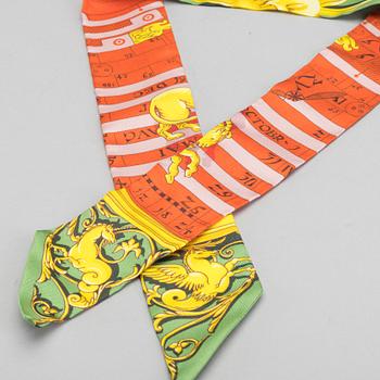 HERMÉS, "Twilly", scarf, 2 st.