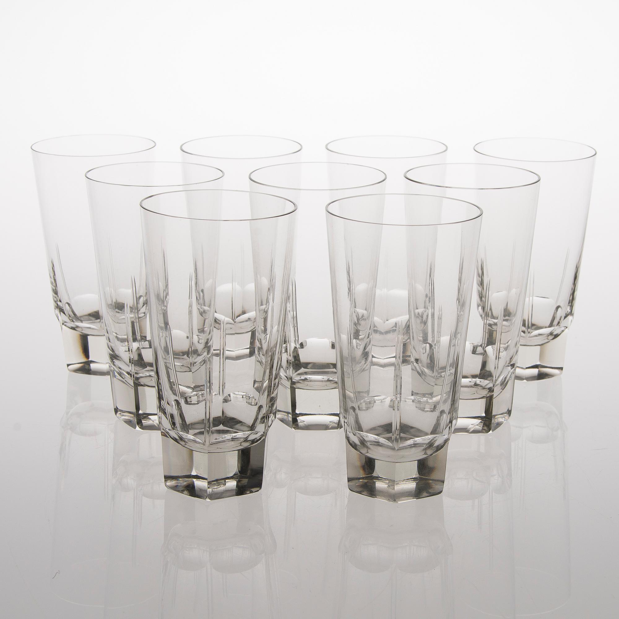 A 38-piece set of glassware from the first half of the 20th Century.