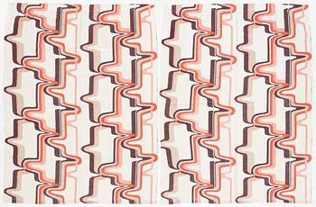Pierre Cardin, two 'vendôme" curtains for P.Kaufamann, 1960's/70's.