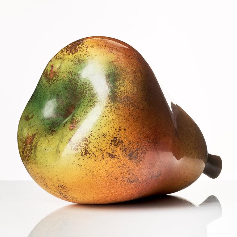 Hans Hedberg, a faience sculpture of a large pear, Biot, France.