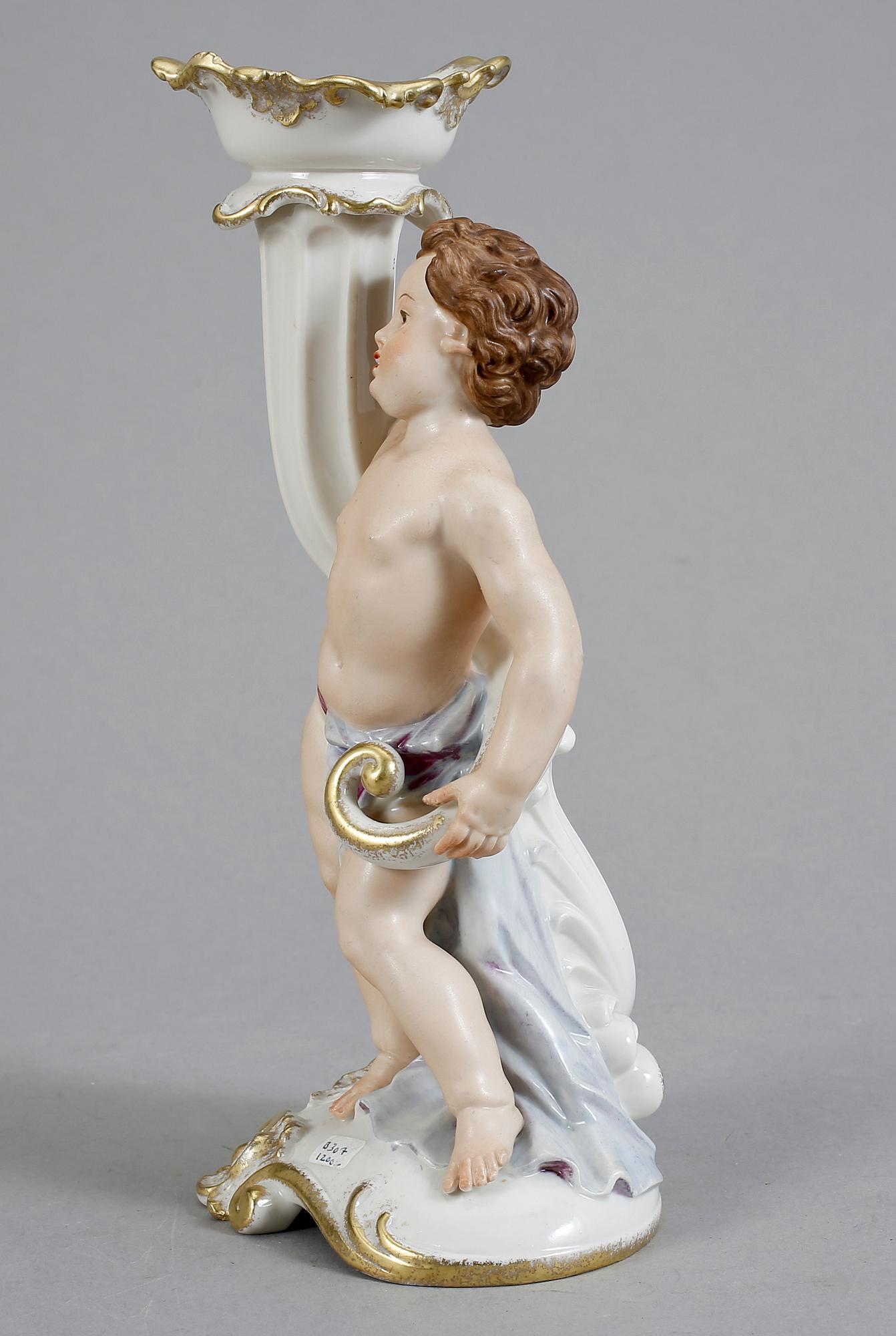FIGURIN/LJUSSTAKE, porslin, Th. Kärner, Eschenbach.