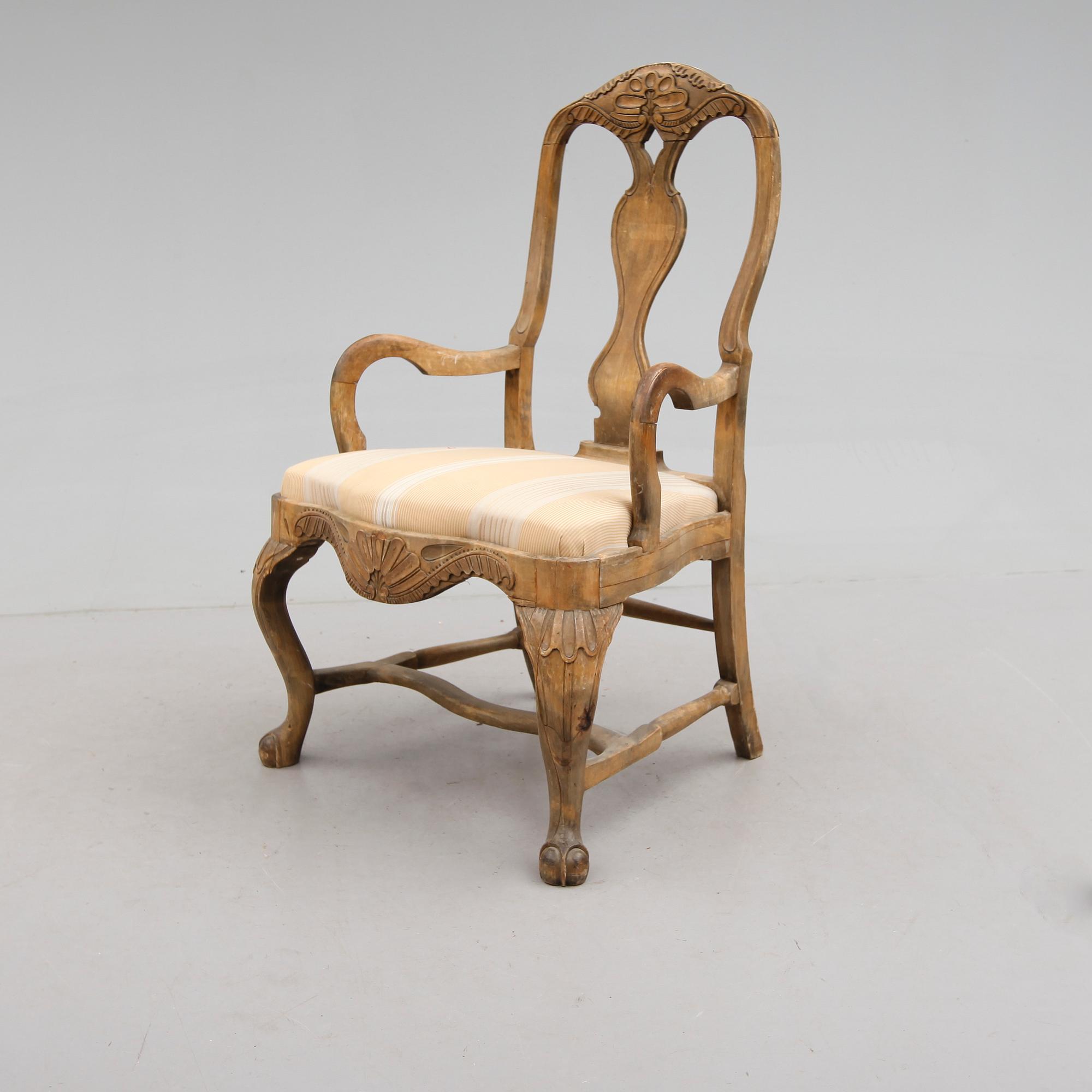 KARMSTOL, barockstil, 1800-/1900-tal.