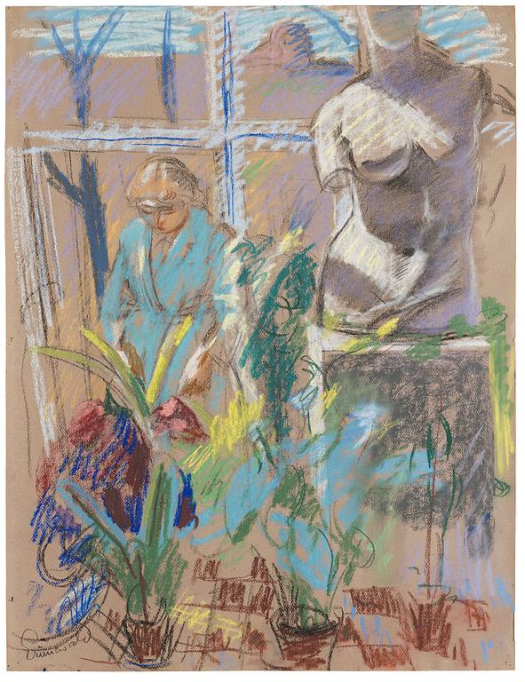 Isaac Grünewald, Elsa among flowers.