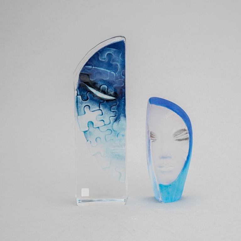 Mats Jonasson, glasskulpturer, 2st, Målerås Glasbruk.