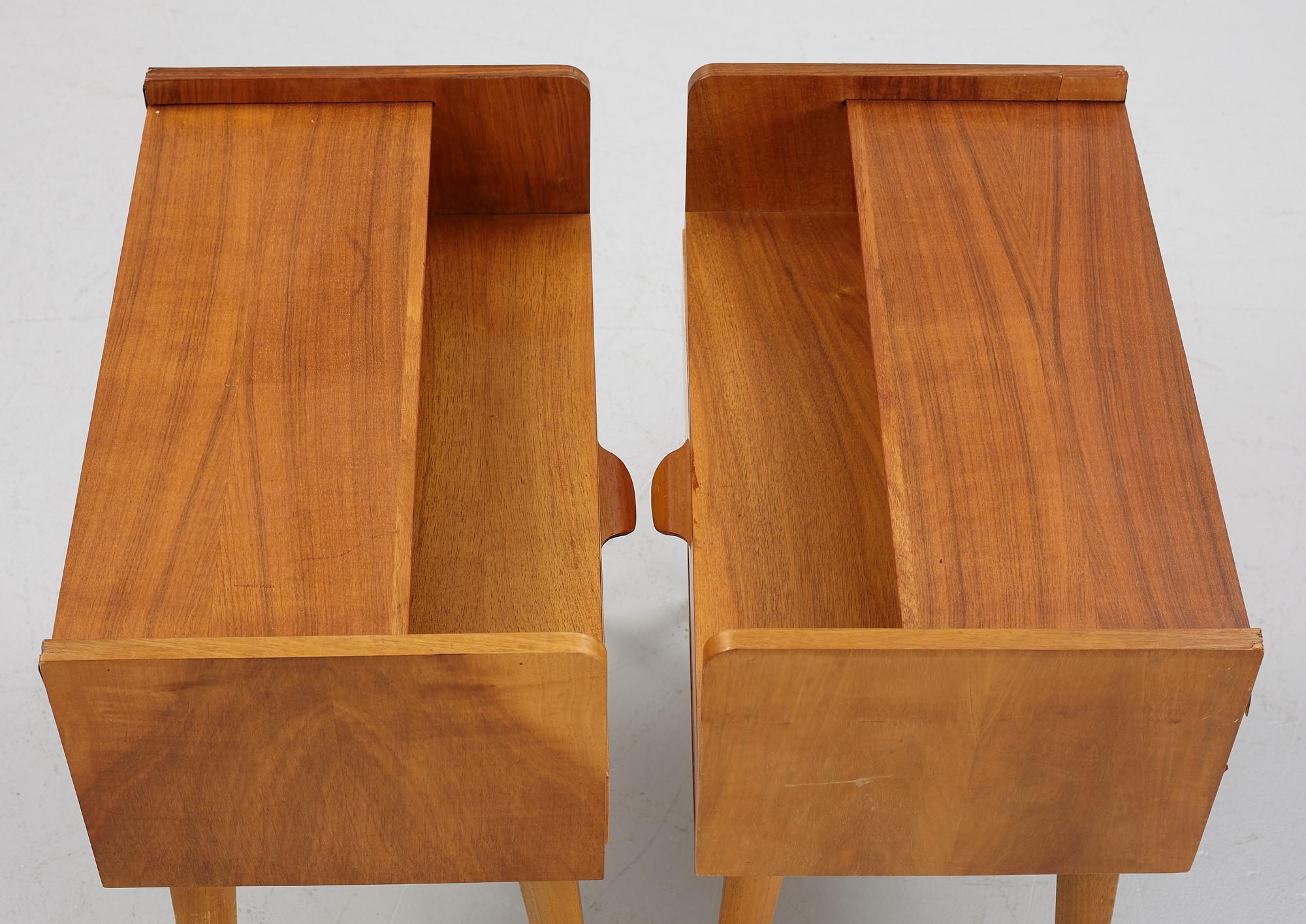 Helmut Magg, sängbord, ett par, WK möbel, 1900-talets mitt.