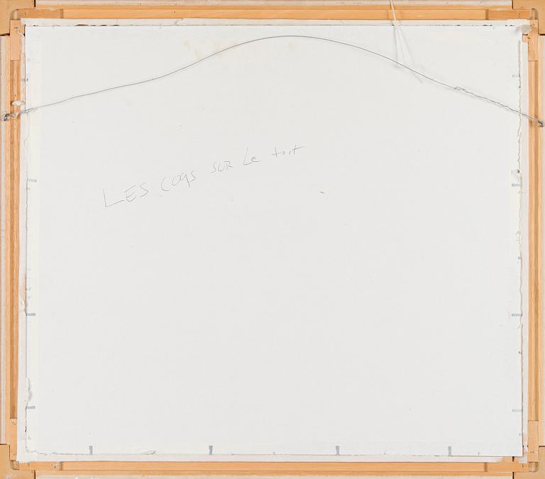 Marc Chagall, "Les coqs sur le toit".