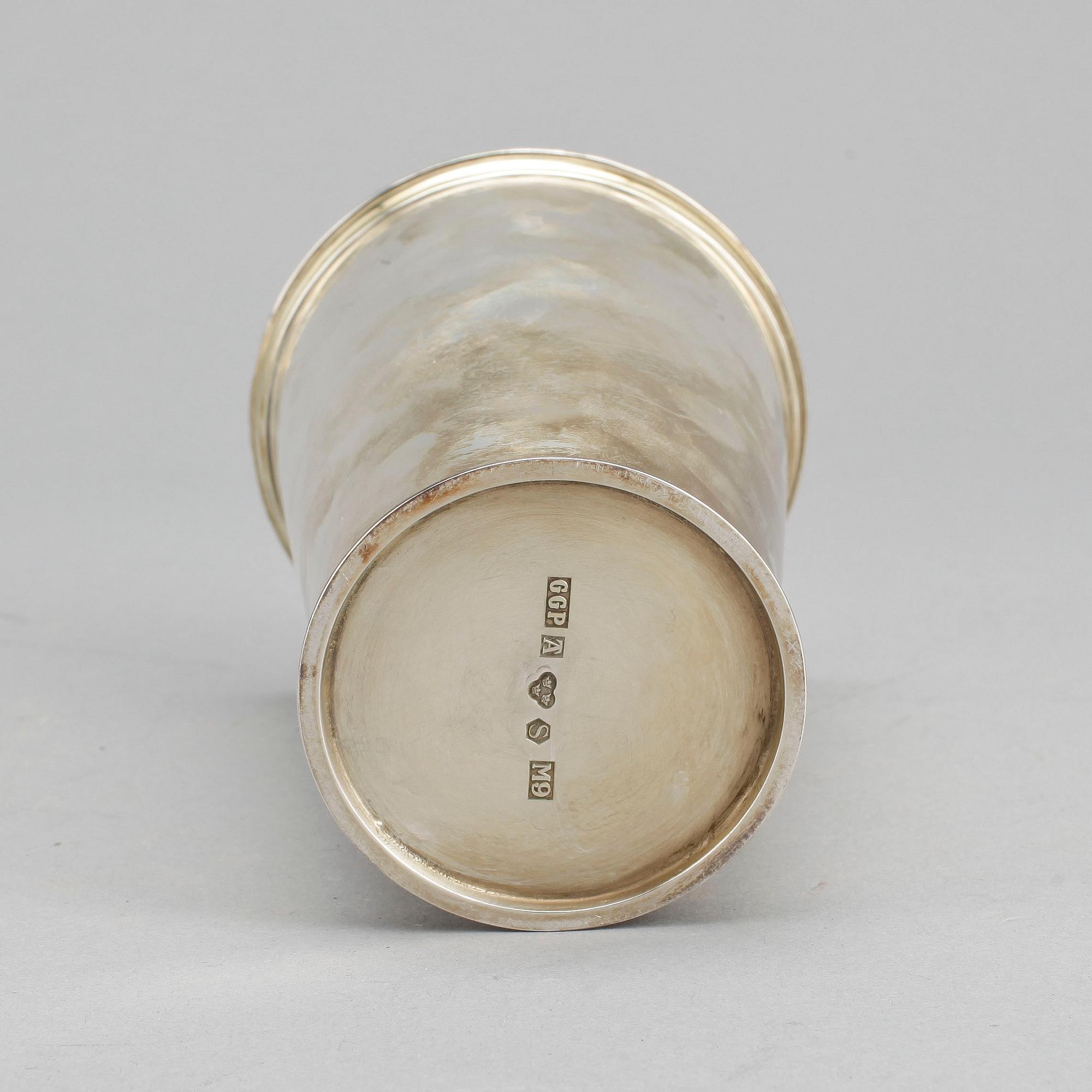 BÄGARE, silver, Georg Persson, Västerås 1962. Vikt 206 gram.