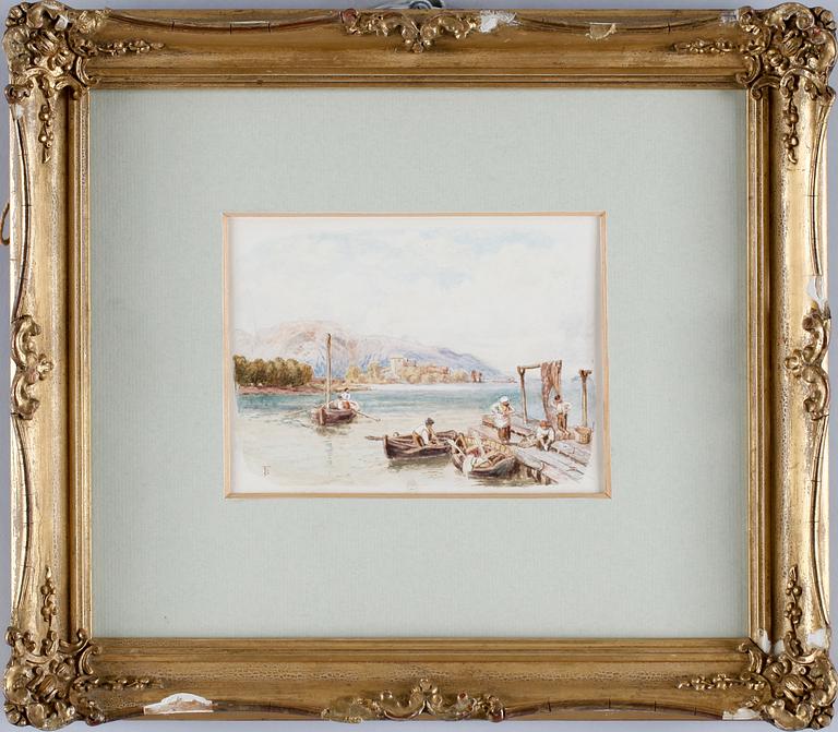 MYLES BIRKET FOSTER, akvarell. Monogramsign.