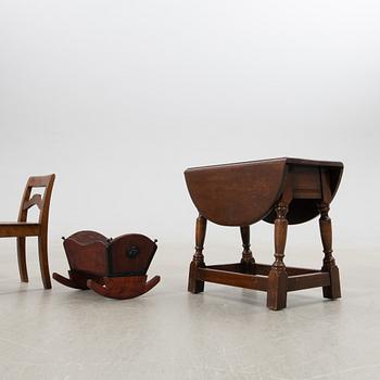 Children's furniture set 5 pcs, first half of the 20th century.