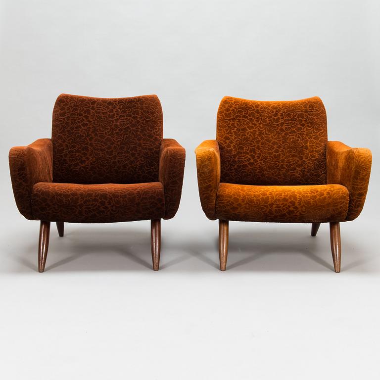 Kurt Hvitsjö, a par of mid-20th century '461' armchairs for Isku.