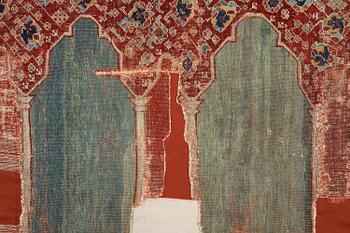 An Ushak saf fragment, west Anatolia, 17th/18th century.