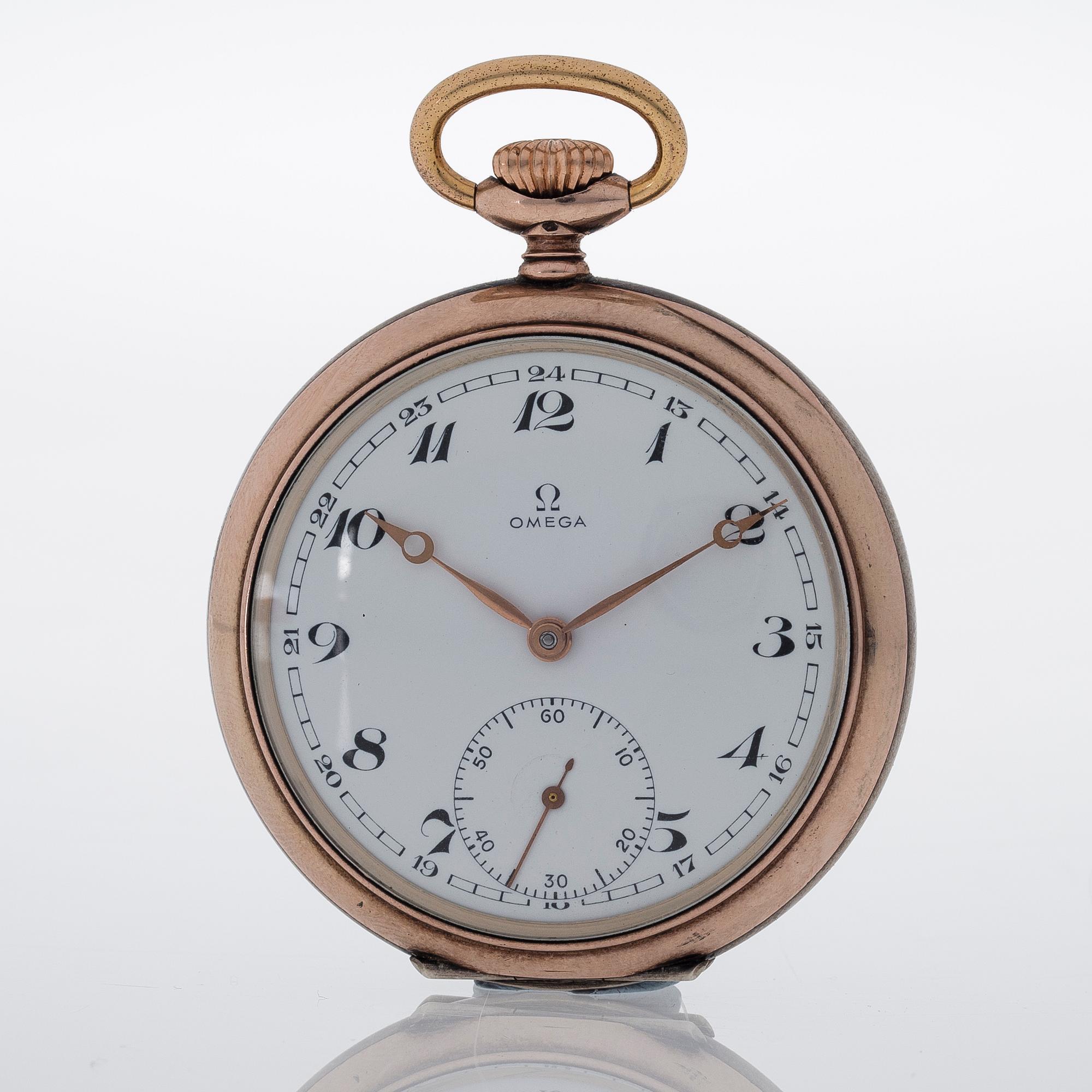 POCKET WATCH, Omega, silver, early 20th century, diameter ca 5 cm.