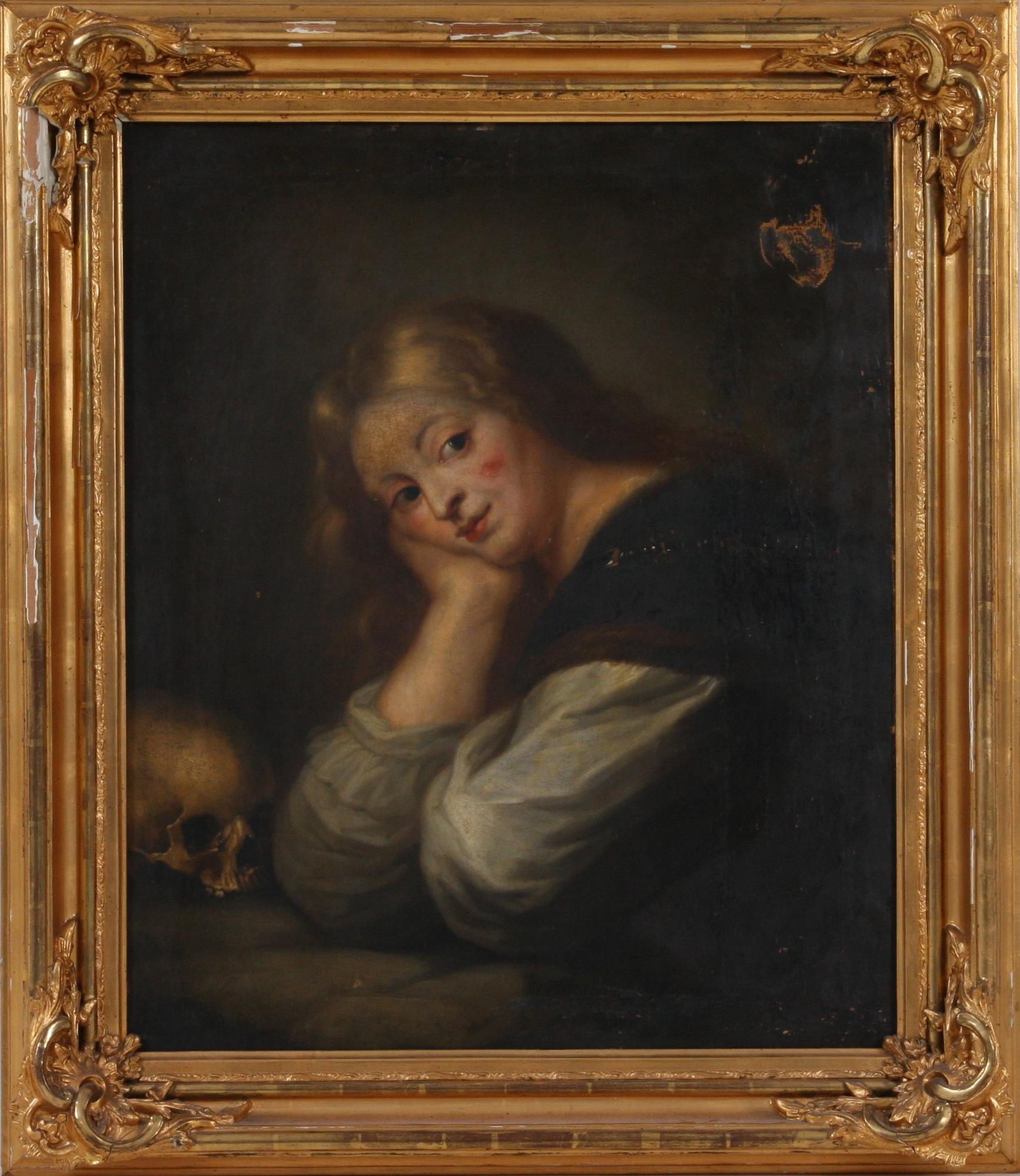 OKÄND KONSTNÄR, olja på duk, 1700/1800-tal.