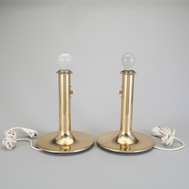 BORDSLAMPOR, ett par, Ateljé Lyktan, 1900-talets andra hälft.