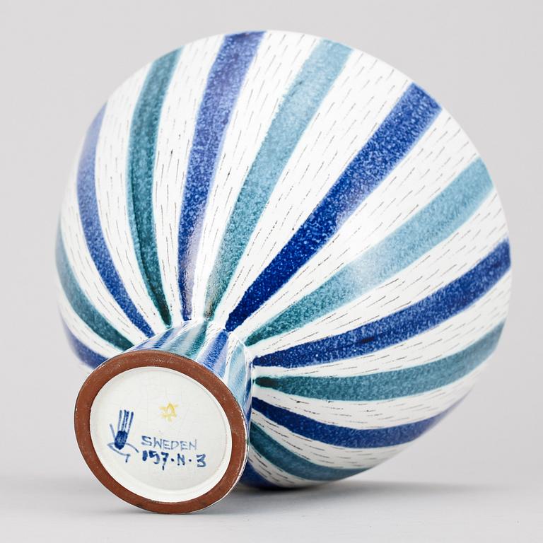 SKÅL PÅ FOT, fajans, Stig Lindberg, Gustavsberg, 1950-tal.