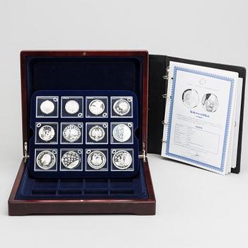 MINNESMYNT, 12, st, silver "Europa" Officiella Europamynt.