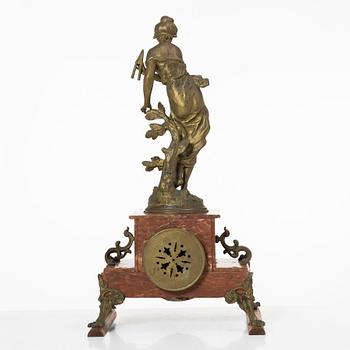 A mantle clock, France, circa 1900.
