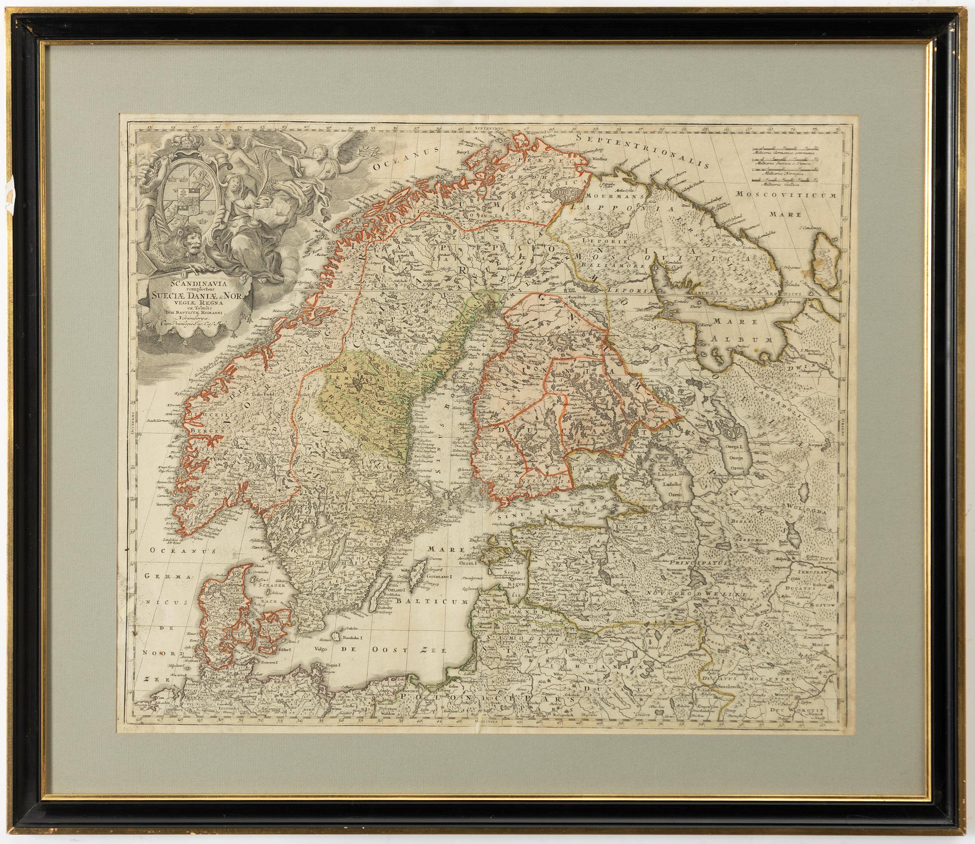 Johann Baptist Homann, "Scandinavia".