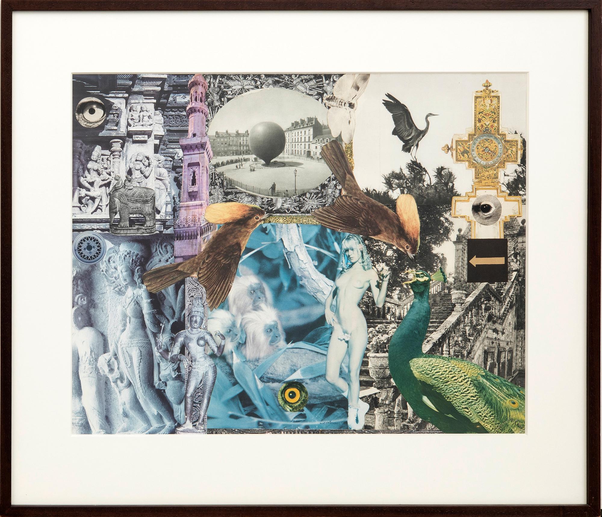 Max Walter Svanberg, collage signed and dated 80.