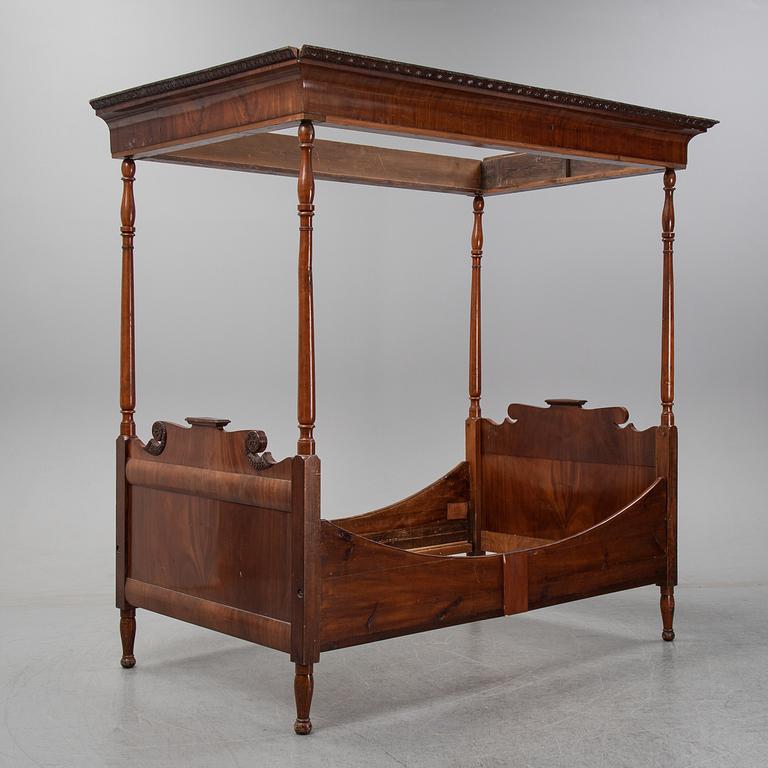 A late 19th century mahogany bed.