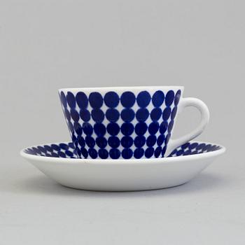 An 11 piece porcelain coffee service by Stig Lindberg, 'Adam', Gustavsberg.