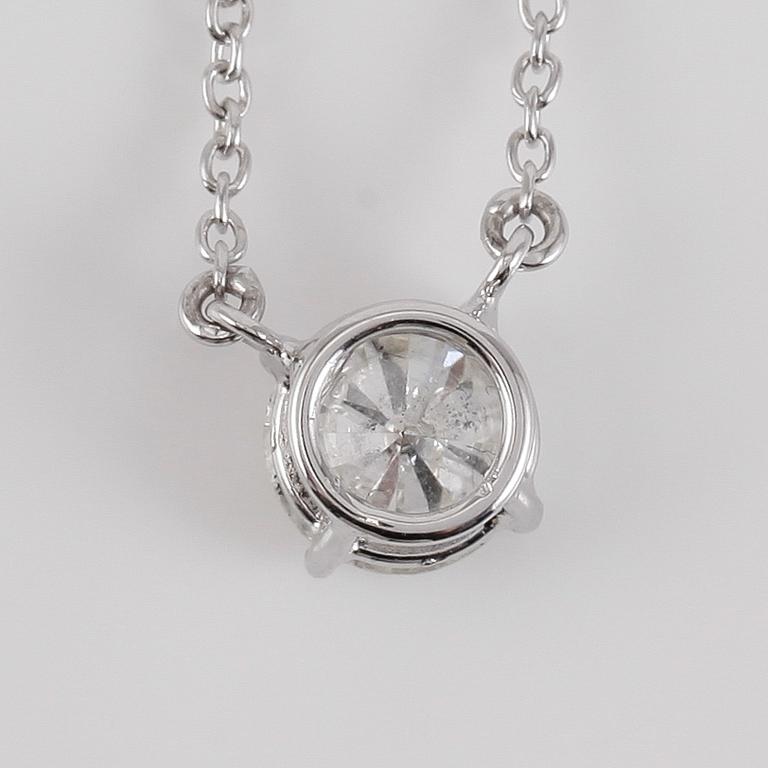 COLLIER, 18K vitguld och diamant tot ca 0.91 ct.