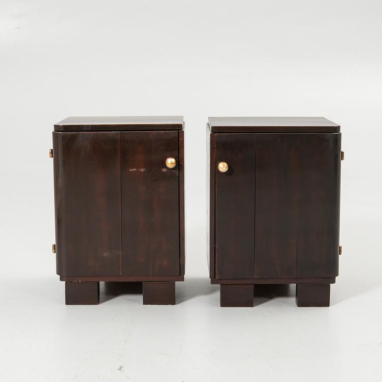 Bedside tables, a pair, 20th century.