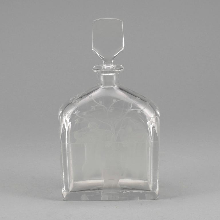 KARAFF, glas, "Susanna och gubbarna", Edward Hald, Orrefors.