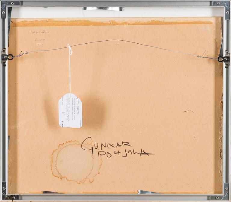 GUNNAR POHJOLA, gouache, signed and dated -71.