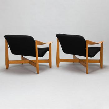 Antti Nurmesniemi, fåtöljer, ett par, modell 418, för Artek, 1950-tal.