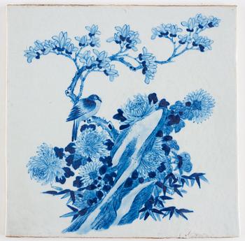 A Chinese six fold screen, Qing dynasty, 19th Century.